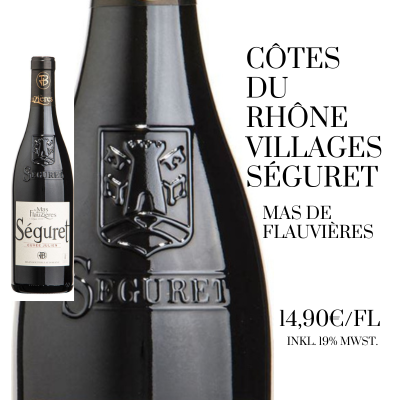 Cuvée Julien Séguret Côtes-du Rhône Villages AC Séguret 2022- Le Mas de Flauzières