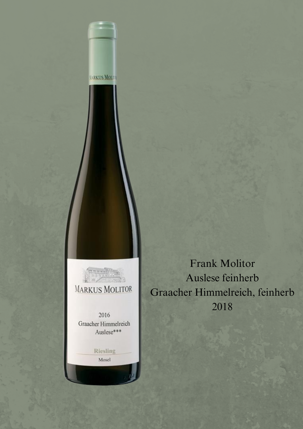 Markus Molitor: Graacher Himmelreich Riesling Auslese *** feinherb 2018